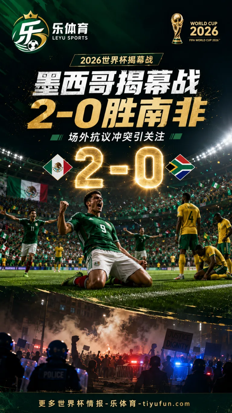 2026世界杯揭幕战：墨西哥2-0南非取开门红，场外抗议冲突引关注