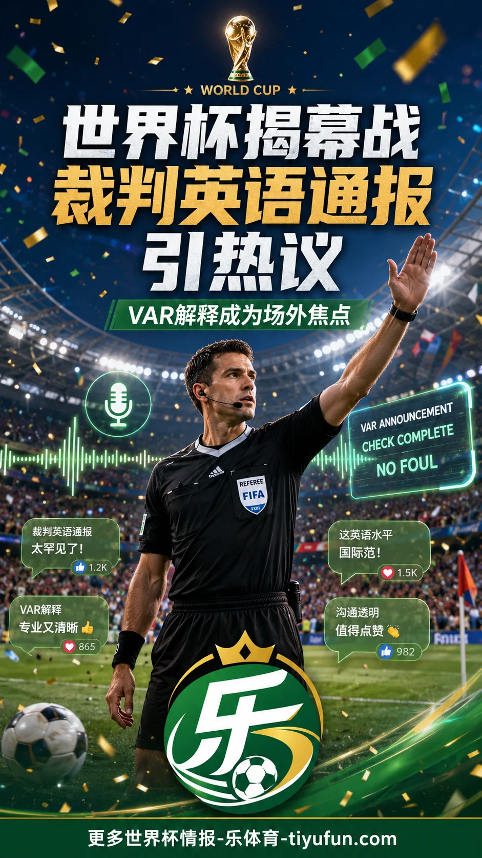 2026世界杯揭幕战裁判桑帕约英语通报引热议，多邻国发文回应
