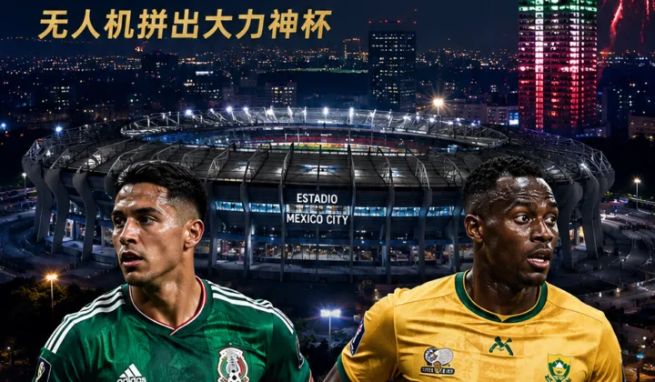 2026世界杯开幕前夜墨西哥城点亮夜空 无人机拼出大力神杯