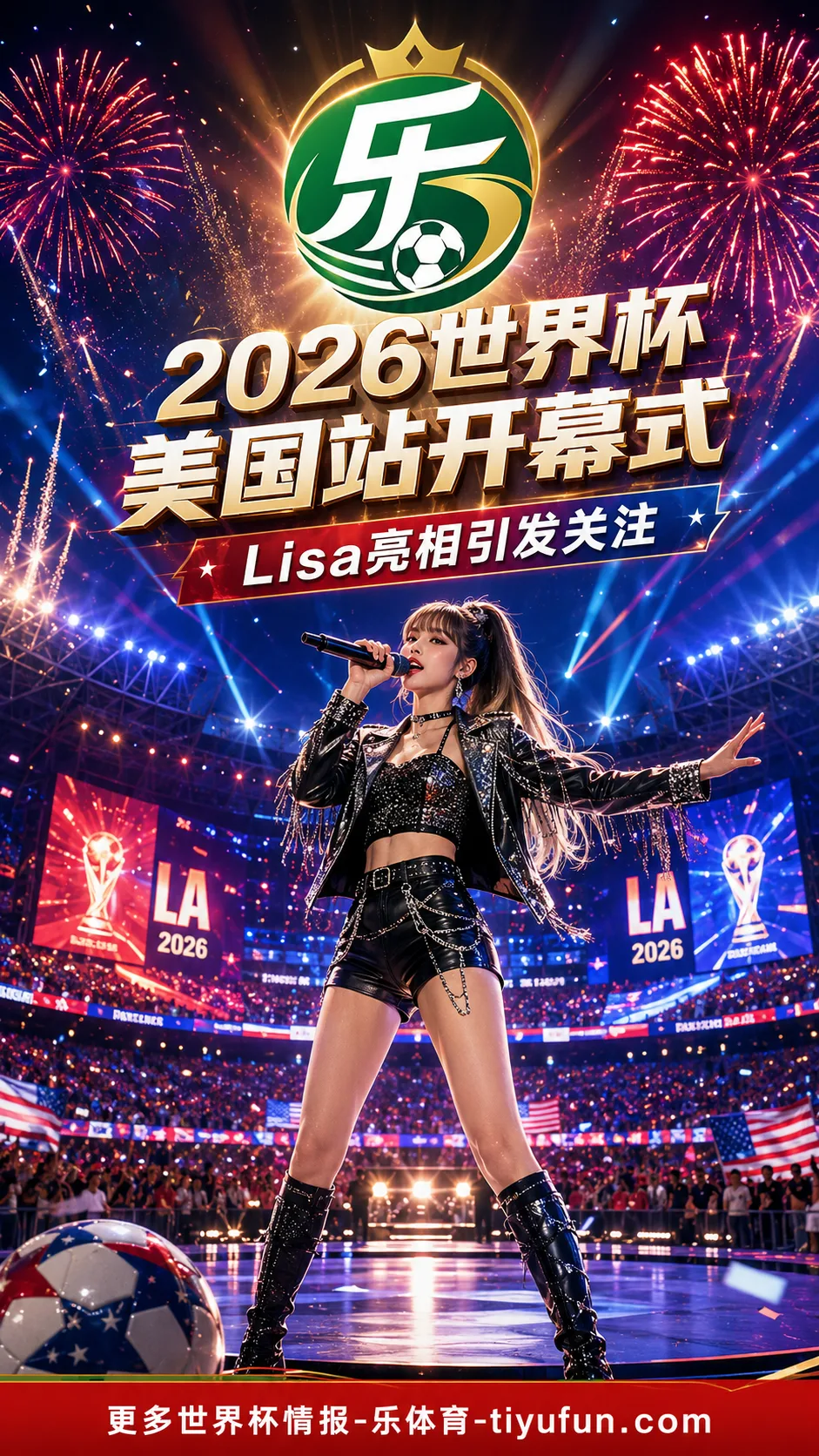 2026世界杯美国开幕式：BLACKPINK成员Lisa亮相洛杉矶