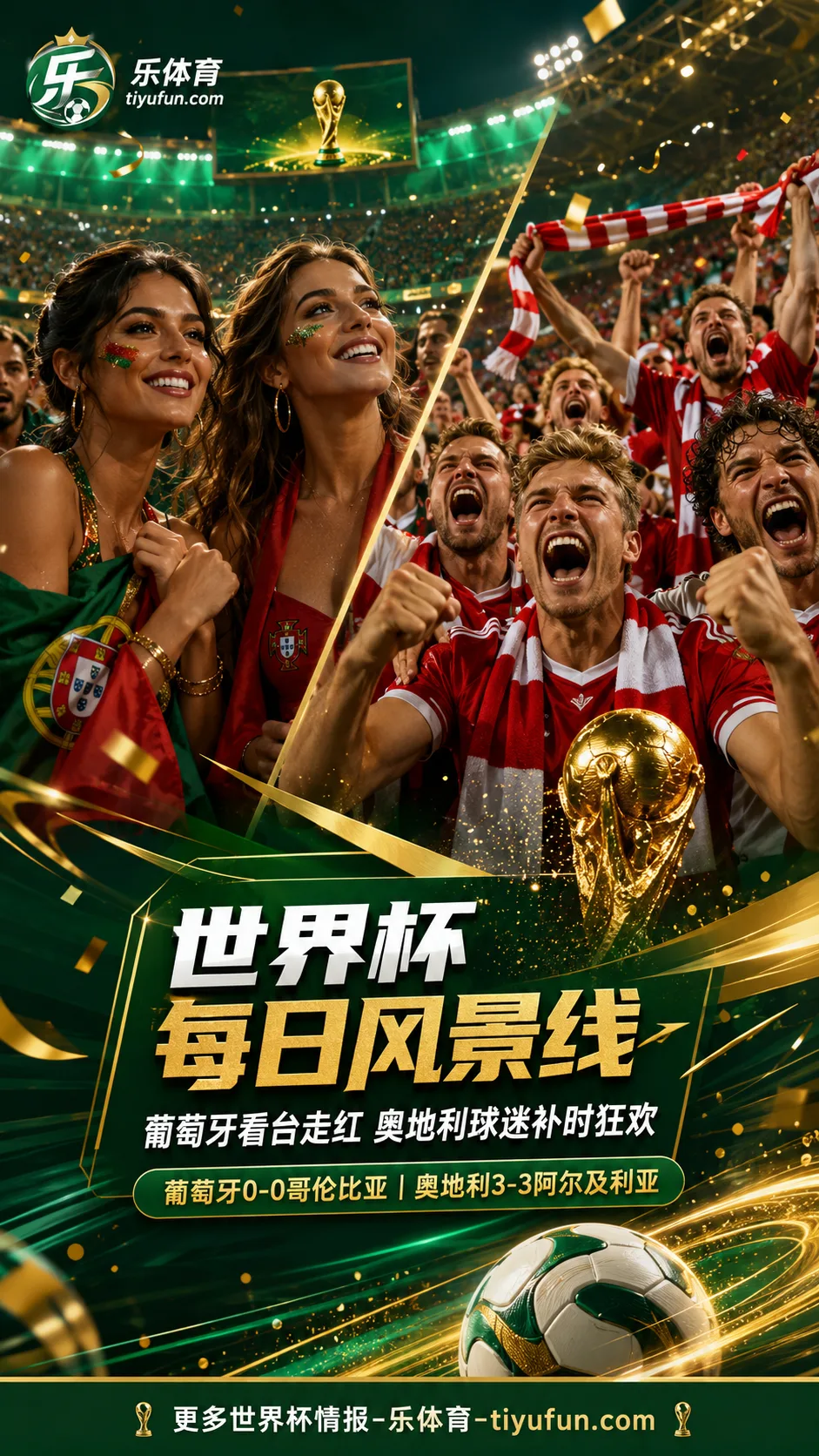 2026世界杯每日风景线：葡萄牙看台姐妹走红，奥地利球迷从出局边缘到狂欢