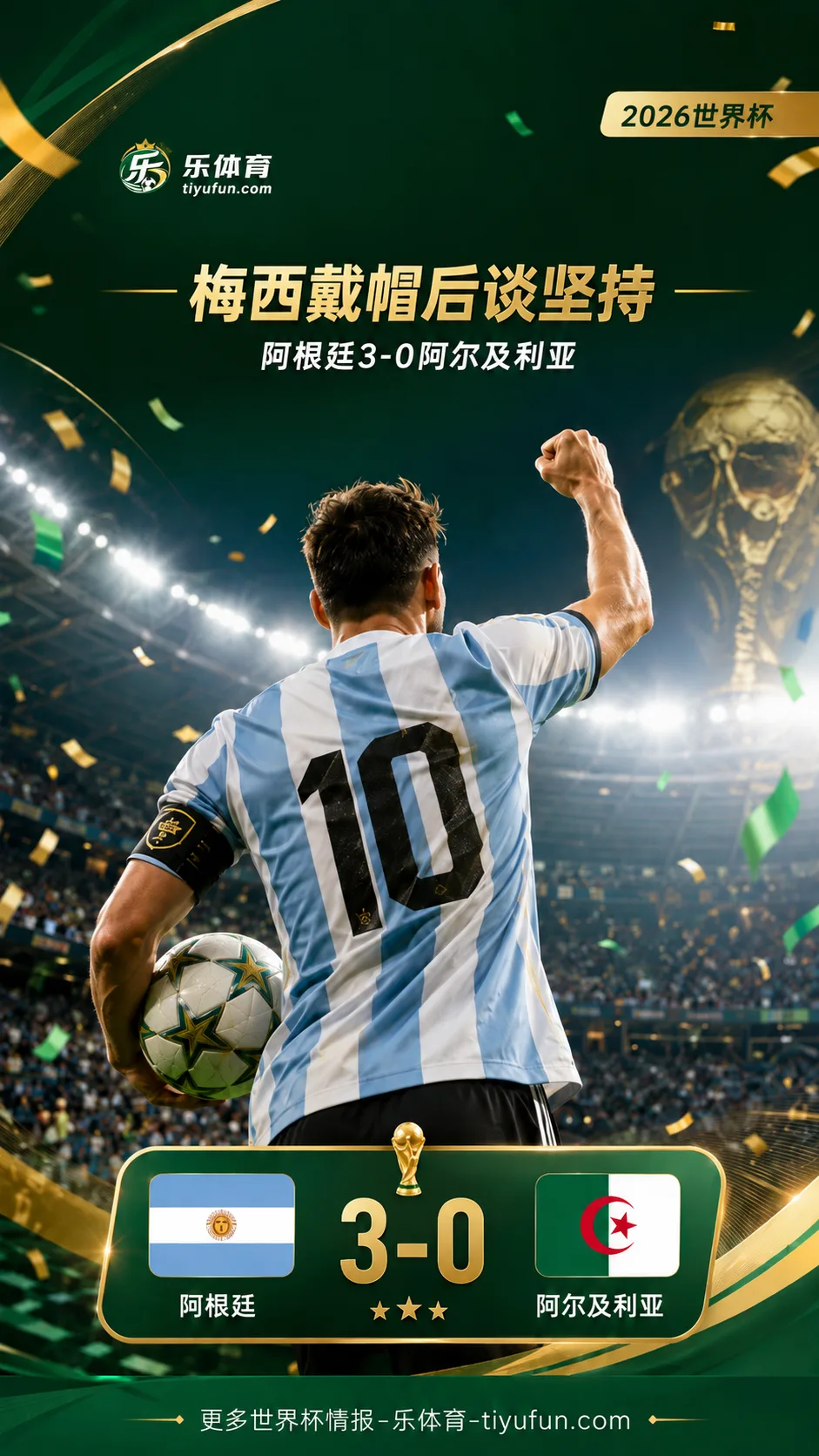 2026世界杯：梅西戴帽后谈纳达尔共鸣，身体允许就继续踢