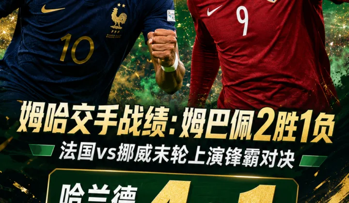 2026世界杯姆哈大战：姆巴佩2胜1负，哈兰德4比1占优