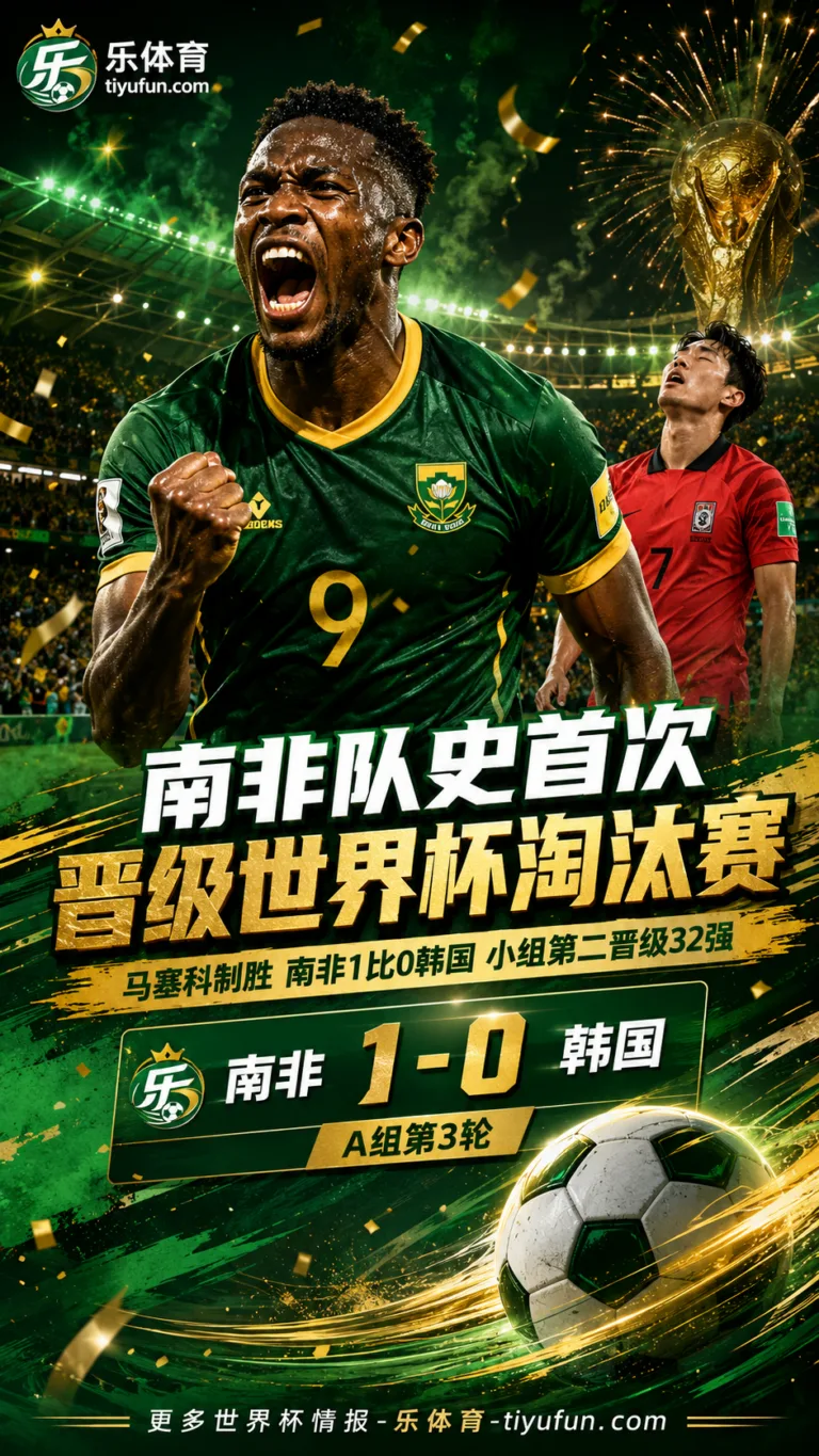 2026世界杯南非1-0韩国，队史首次晋级世界杯淘汰赛