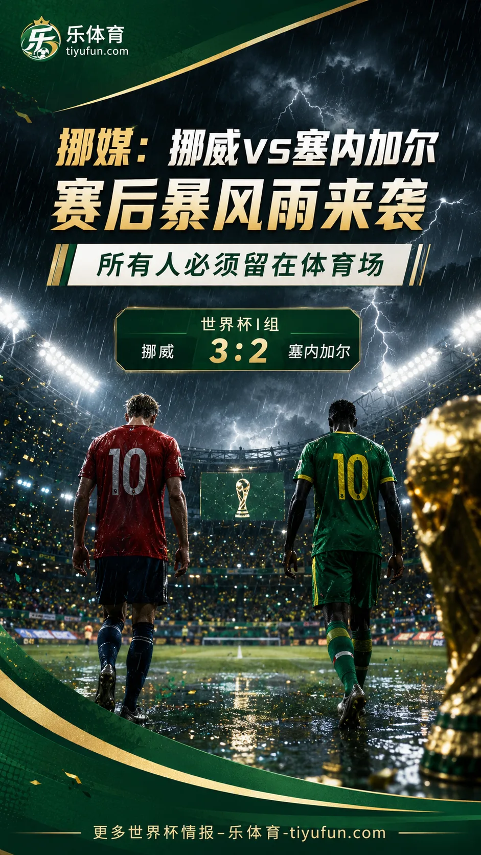 2026世界杯挪威3-2塞内加尔后遇暴风雨，球迷离场安保受关注