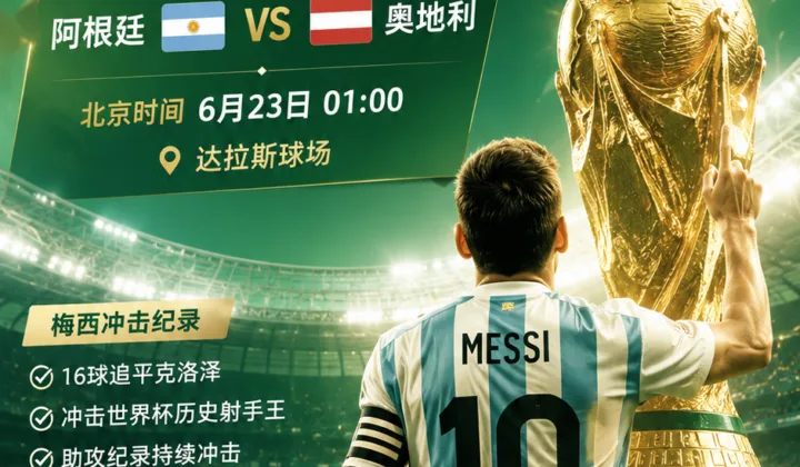 2026世界杯前瞻：梅西战奥地利冲击历史射手王，阿根廷争取提前出线
