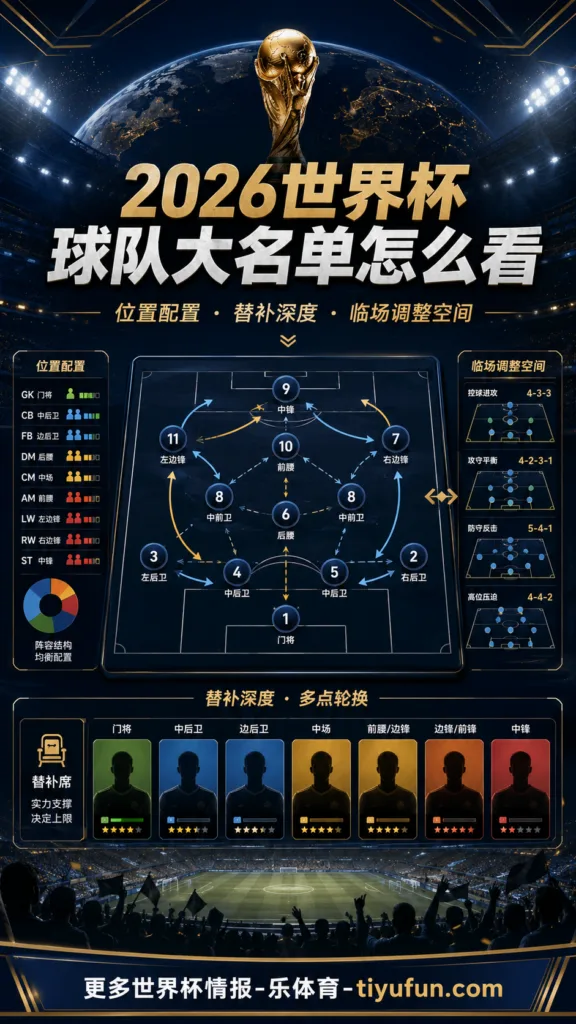 2026世界杯球队大名单怎么看：48队赛制下的位置配置与替补深度