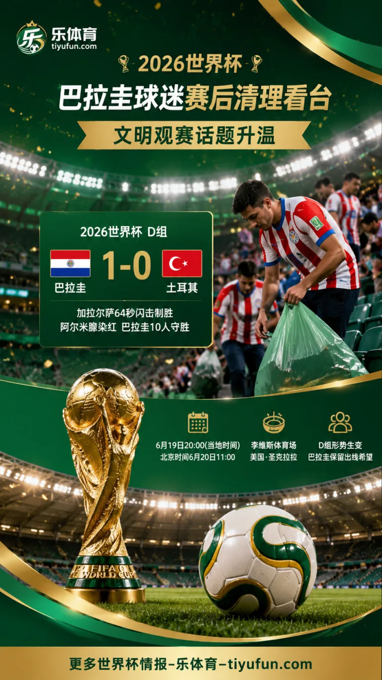 2026世界杯球迷动态：巴拉圭球迷赛后清理看台，文明观赛话题升温