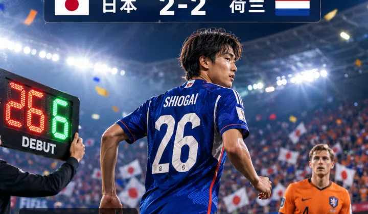 2026世界杯日本2-2荷兰：21岁盐贝健人替补登场，世界杯首秀引发关注