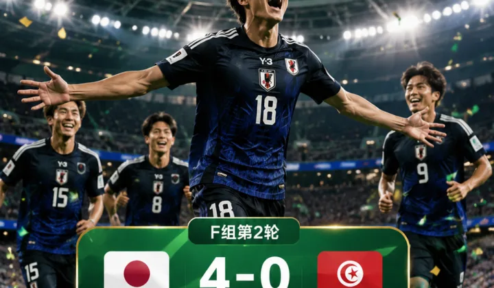 2026世界杯：日本4-0突尼斯，队史首次单场4球改写F组出线形势