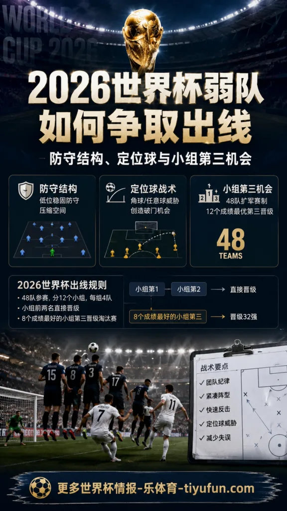 2026世界杯弱队如何争取出线：48队赛制下的防守结构、定位球与小组第三机会