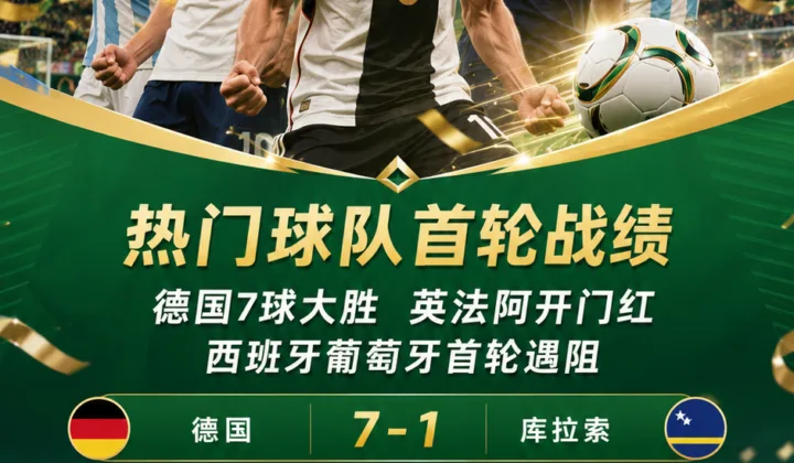 2026世界杯首轮热门球队战绩：德国7-1大胜，英法阿开门红，西班牙葡萄牙遇阻