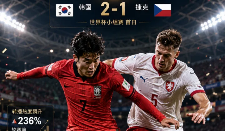 2026世界杯首日观察：韩国队2-1逆转捷克，CCTV5转播热度与拉布布亮相成场外看点