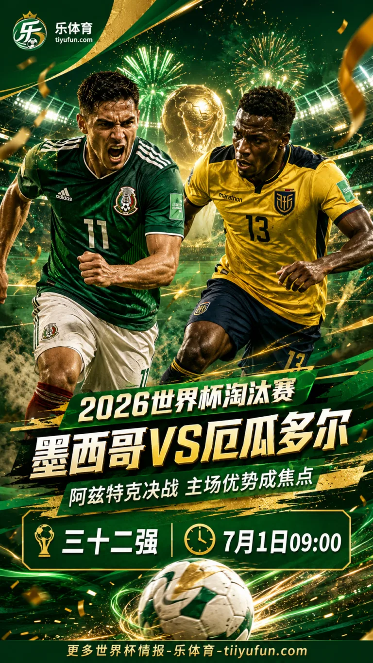 2026世界杯淘汰赛前瞻：墨西哥主场战厄瓜多尔，阿兹特克与低比分盘口成焦点