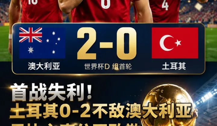 2026世界杯：土耳其队0-2不敌澳大利亚队，足协主席公开致歉