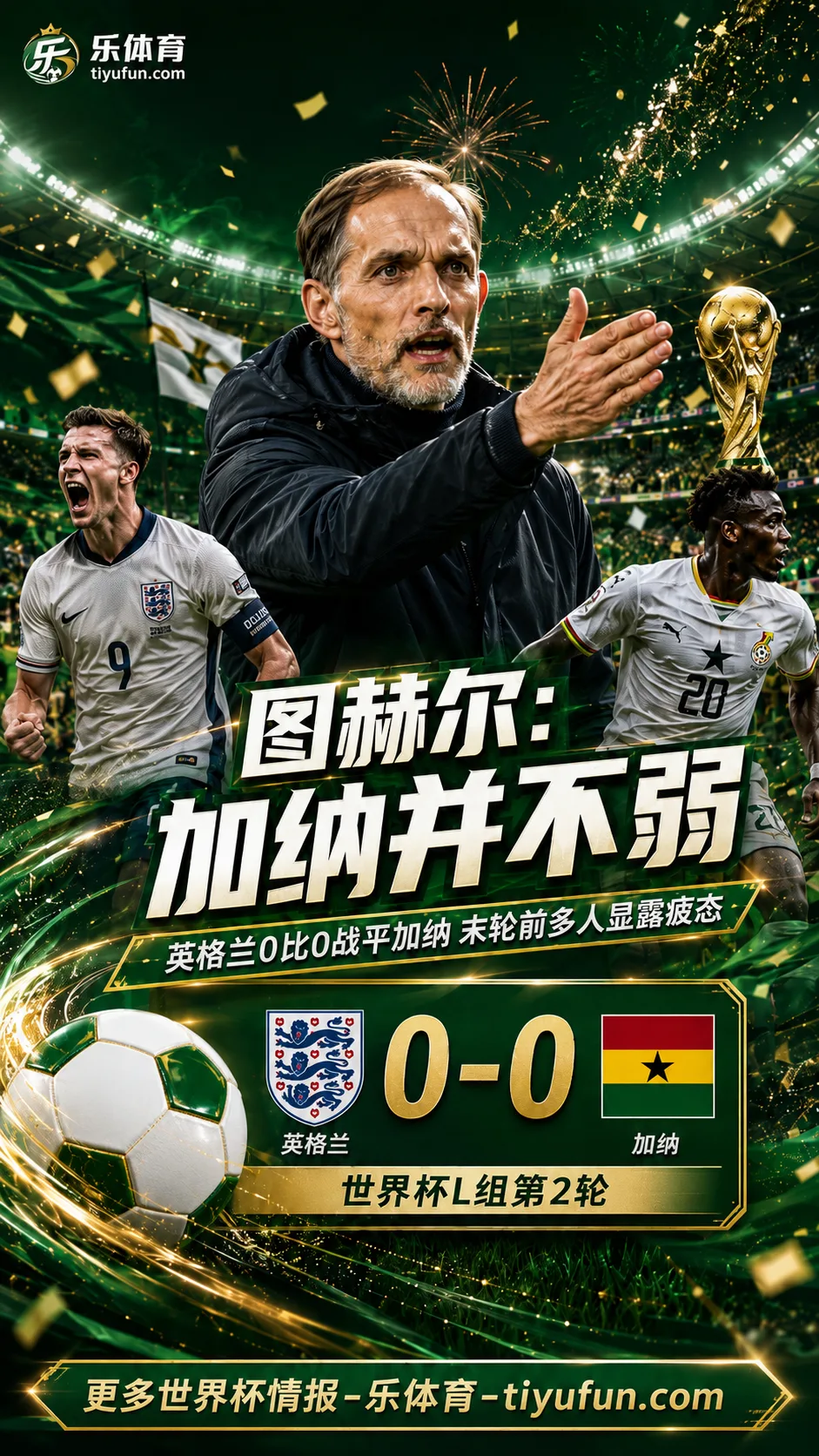 2026世界杯｜图赫尔：其他强队次轮对手没加纳强，英格兰0-0后谈疲惫