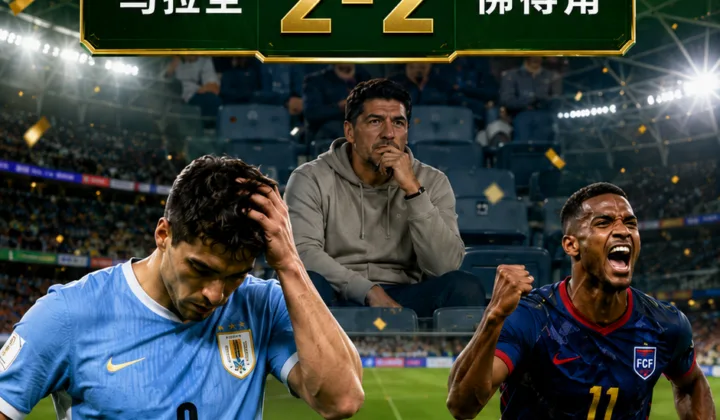 2026世界杯乌拉圭2-2佛得角：苏亚雷斯看台旁观，H组出线形势变紧