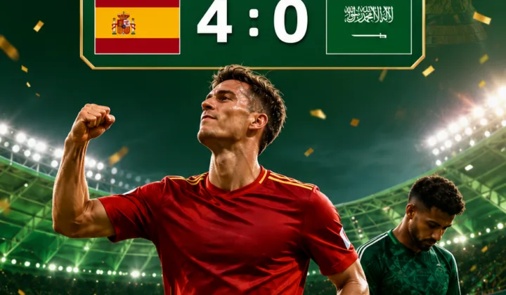 2026世界杯｜西班牙队4-0沙特后登顶H组，前两场0失球创队史纪录