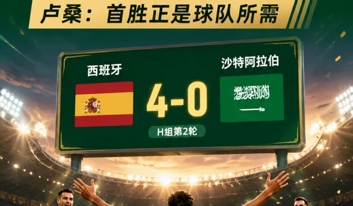 2026世界杯西班牙队4-0沙特，卢桑称首胜正是球队所需