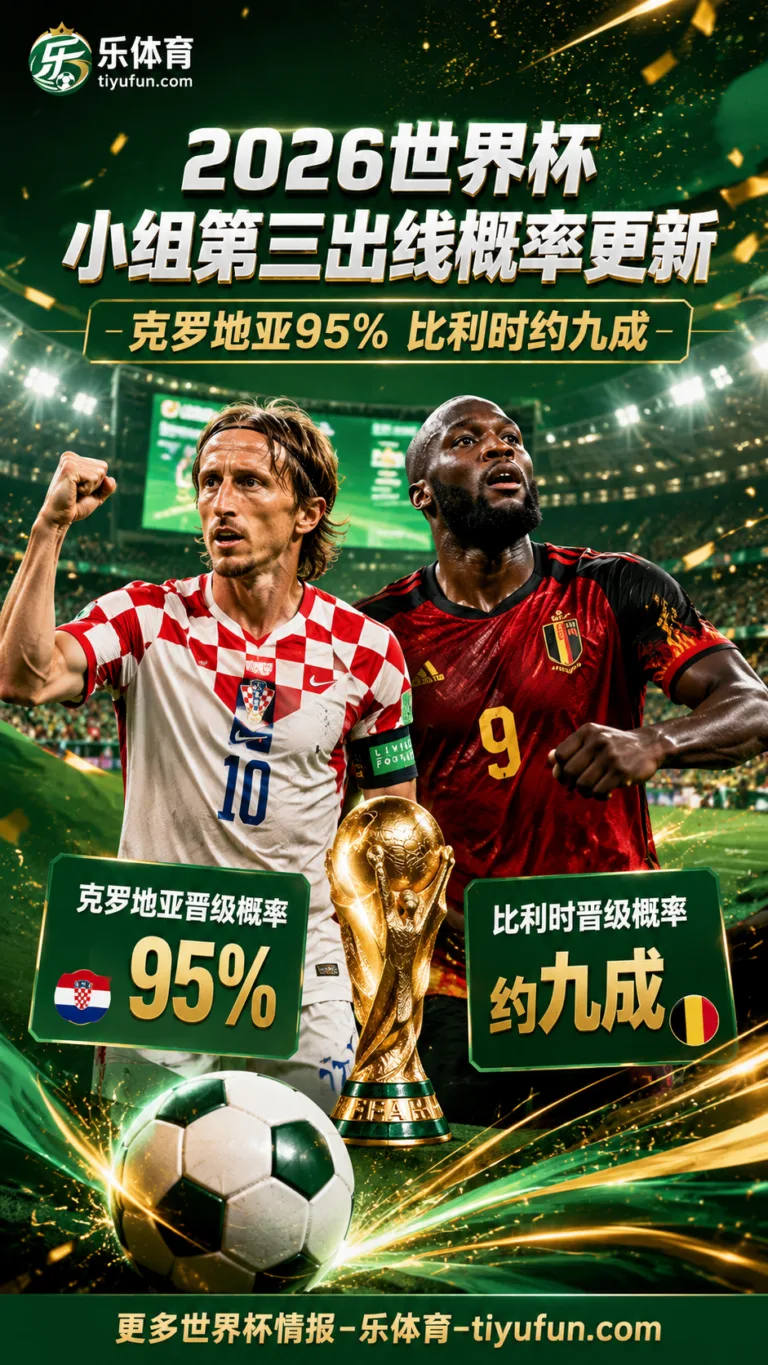 2026世界杯小组第三出线概率更新：克罗地亚95%，比利时约九成