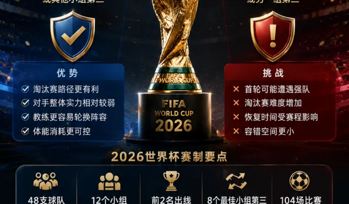 2026世界杯小组第一和第二区别：48队赛制下的淘汰赛路径分析