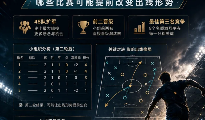 2026世界杯小组赛第二轮前瞻：48队赛制下的出线形势怎么提前变化