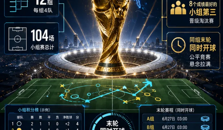 2026世界杯小组赛末轮赛程：同时开球下的出线规则与第三名晋级逻辑