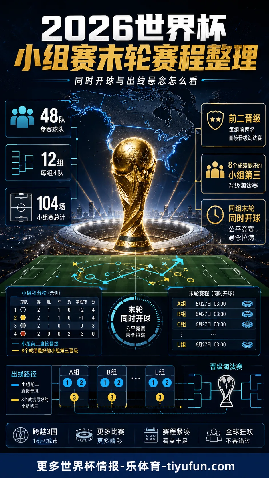 2026世界杯小组赛末轮赛程：同时开球下的出线规则与第三名晋级逻辑