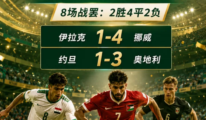 2026世界杯亚洲球队战绩更新：伊拉克约旦同日告负，亚足联变为2胜4平2负