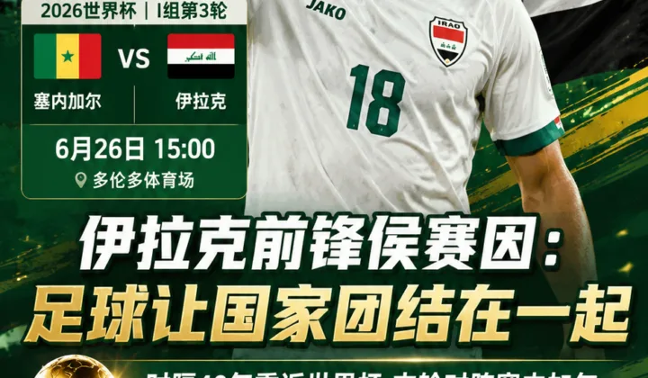 2026世界杯｜伊拉克前锋侯赛因谈国家队：足球让国家团结在一起