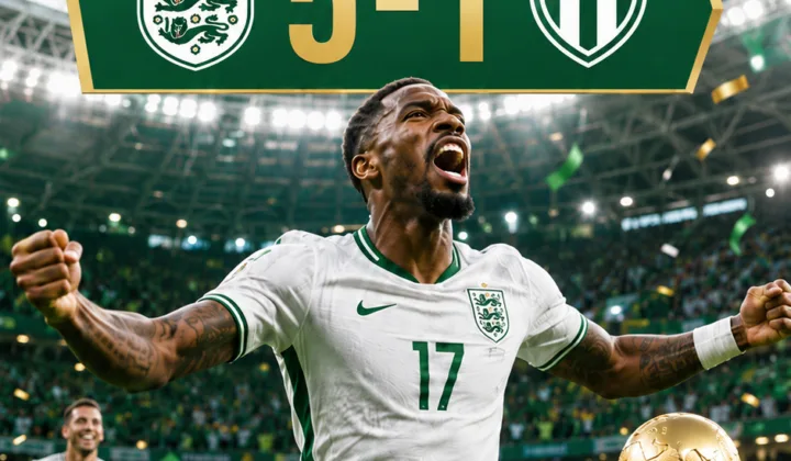 2026世界杯｜英格兰闭门热身5-1胜堪萨斯城竞技，伊万·托尼上演帽子戏法