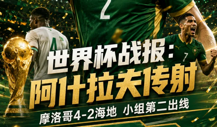2026世界杯战报：阿什拉夫传射，摩洛哥4-2海地小组第二出线