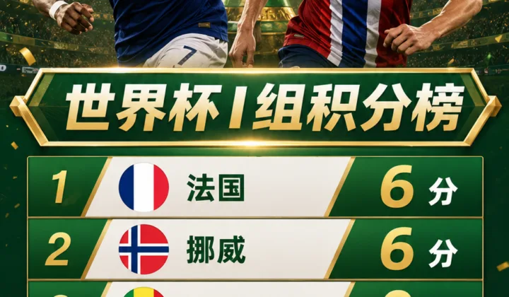 2026世界杯战报：法国挪威同积6分，I组出线形势明朗