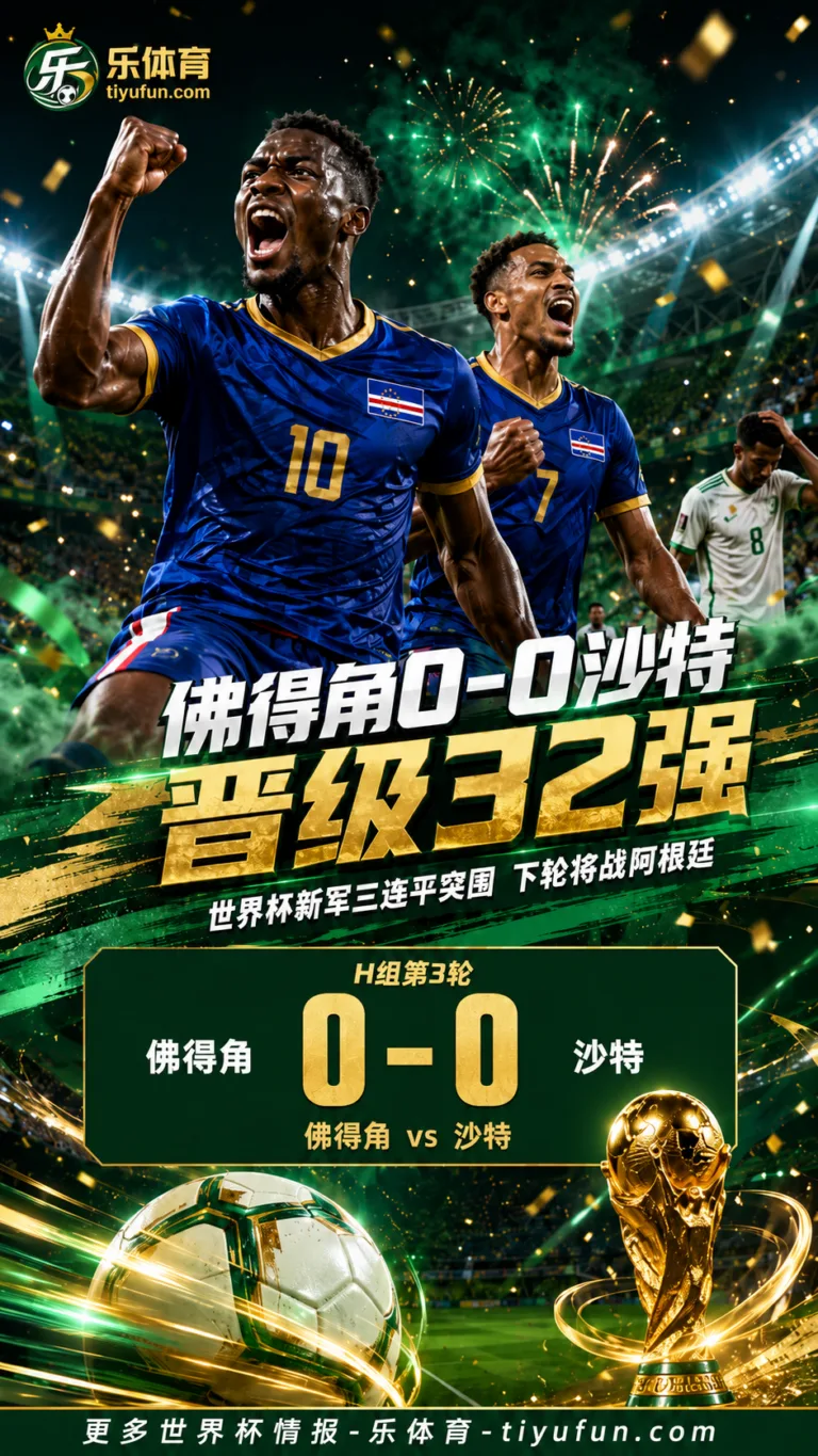 2026世界杯战报：佛得角0-0沙特，三连平晋级32强将战阿根廷