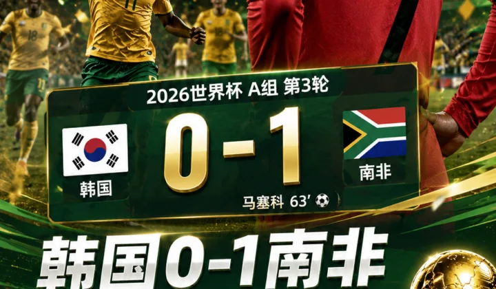 2026世界杯战报：韩国0-1南非，孙兴慜替补登场难救主