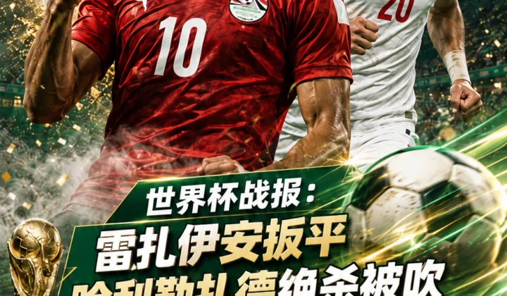 2026世界杯战报：雷扎伊安扳平哈利勒扎德绝杀被吹，埃及1-1伊朗晋级32强