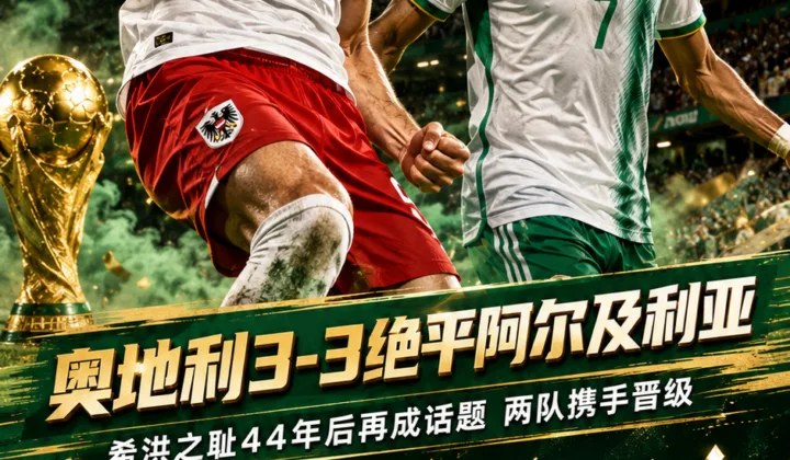 2026世界杯战报：希洪之耻44年后再成话题，奥地利3-3绝平阿尔及利亚