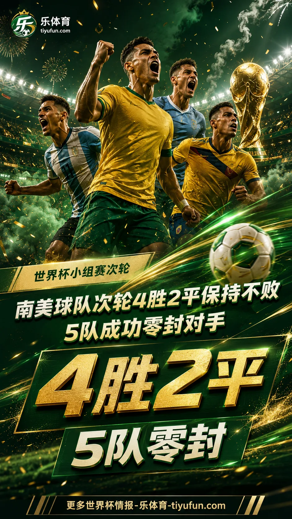 2026世界杯战况：南美球队次轮4胜2平，5队完成零封