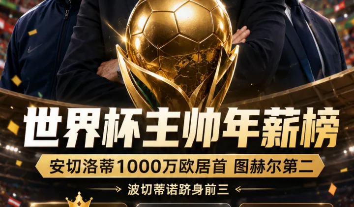 2026世界杯主帅年薪榜：安切洛蒂1000万欧领跑，图赫尔第二