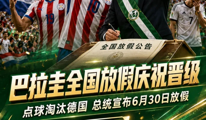 2026世界杯爆冷：巴拉圭点球淘汰德国，总统宣布全国放假一天