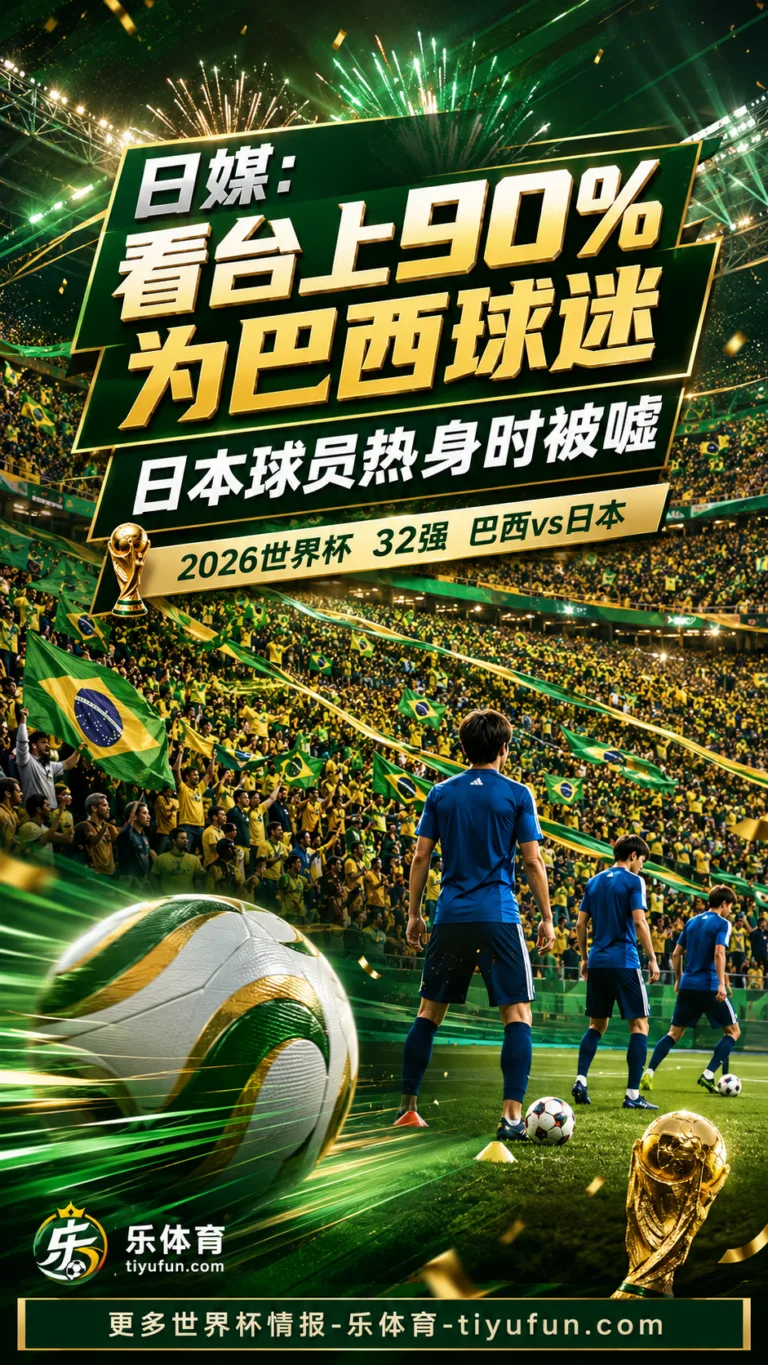 2026世界杯巴西vs日本赛前：日媒称九成看台为巴西球迷