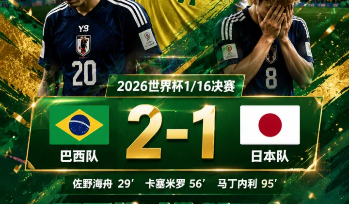 2026世界杯战报：巴西2-1绝杀日本，久保建英仅出场1次成出局遗憾