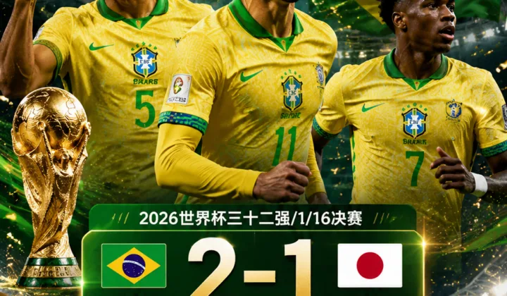 2026世界杯战报：巴西2-1逆转日本，马丁内利补时绝杀晋级