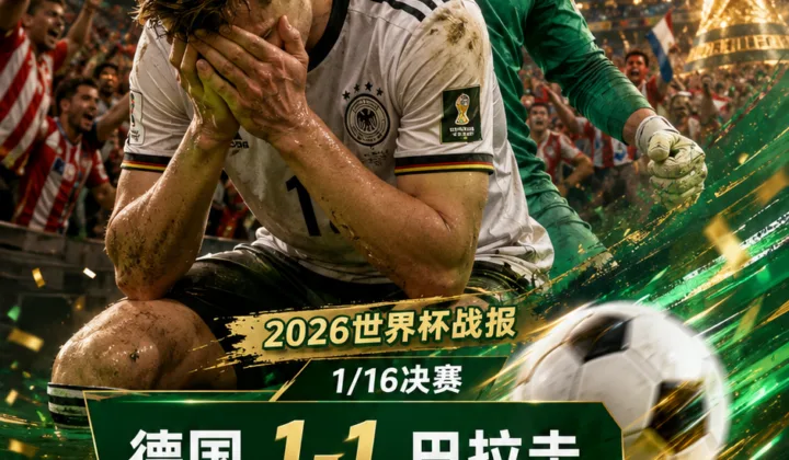 2026世界杯战报：德国点球3-4负巴拉圭，无缘16强