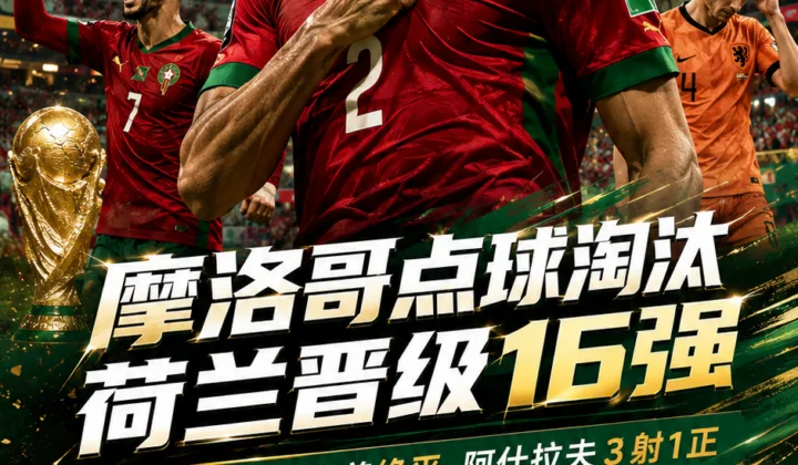 2026世界杯战报：摩洛哥点球淘汰荷兰晋级16强，阿什拉夫3射1正传球成功率97%