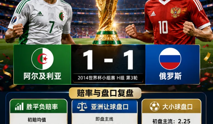 阿尔及利亚vs俄罗斯世界杯赛后复盘：1-1赔率偏差分析