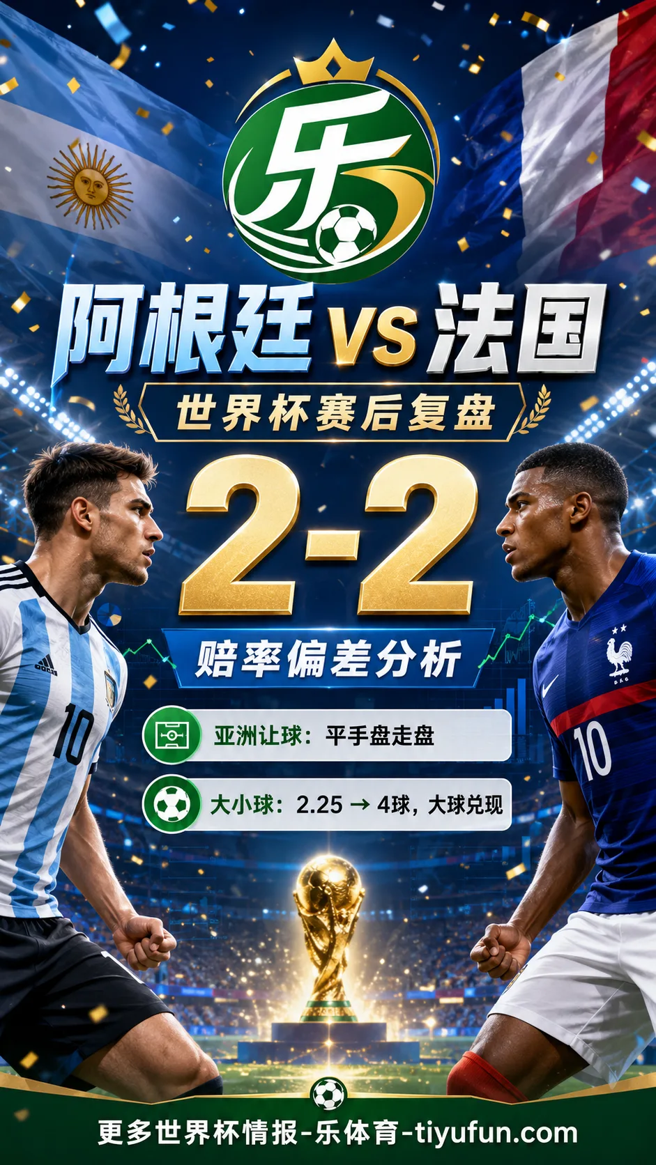 阿根廷vs法国世界杯赛后复盘:2-2赔率偏差分析