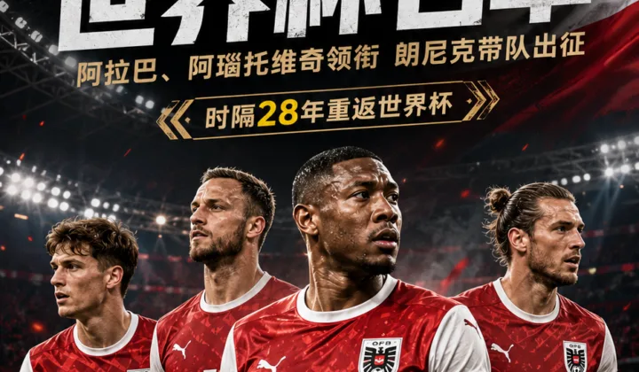 奥地利公布2026世界杯名单：阿拉巴、阿瑙托维奇领衔，鲍姆加特纳伤退带来调整压力