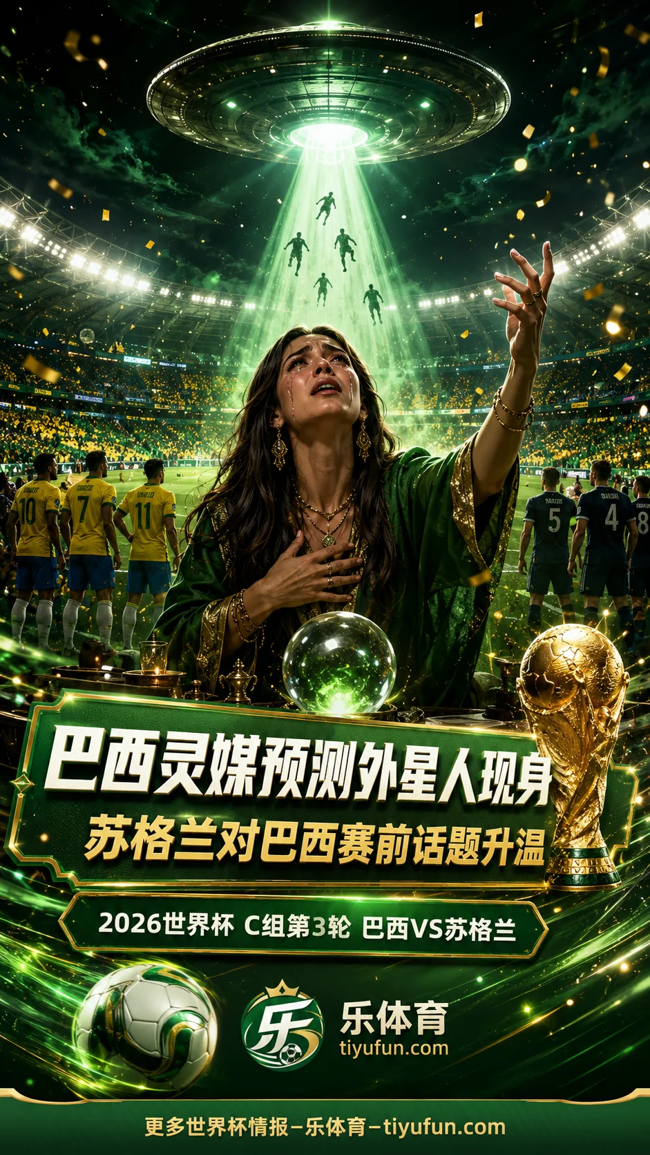 巴西灵媒预测外星人现身，苏格兰对巴西世界杯赛前话题升温