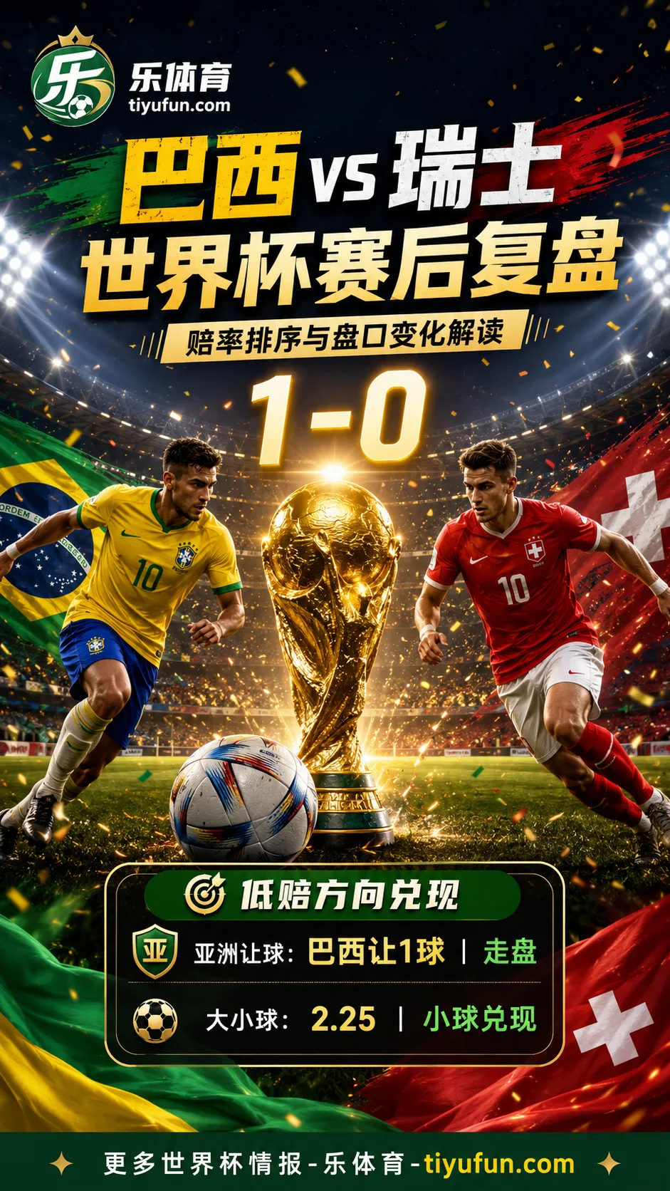 巴西vs瑞士世界杯赛后复盘:赔率排序与盘口变化解读